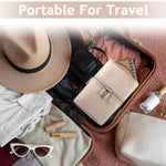 MAYCREATE Makeup Bag for Travel with Dual Zipper Standup Design 16.5×12×7 cm Nylon Pink