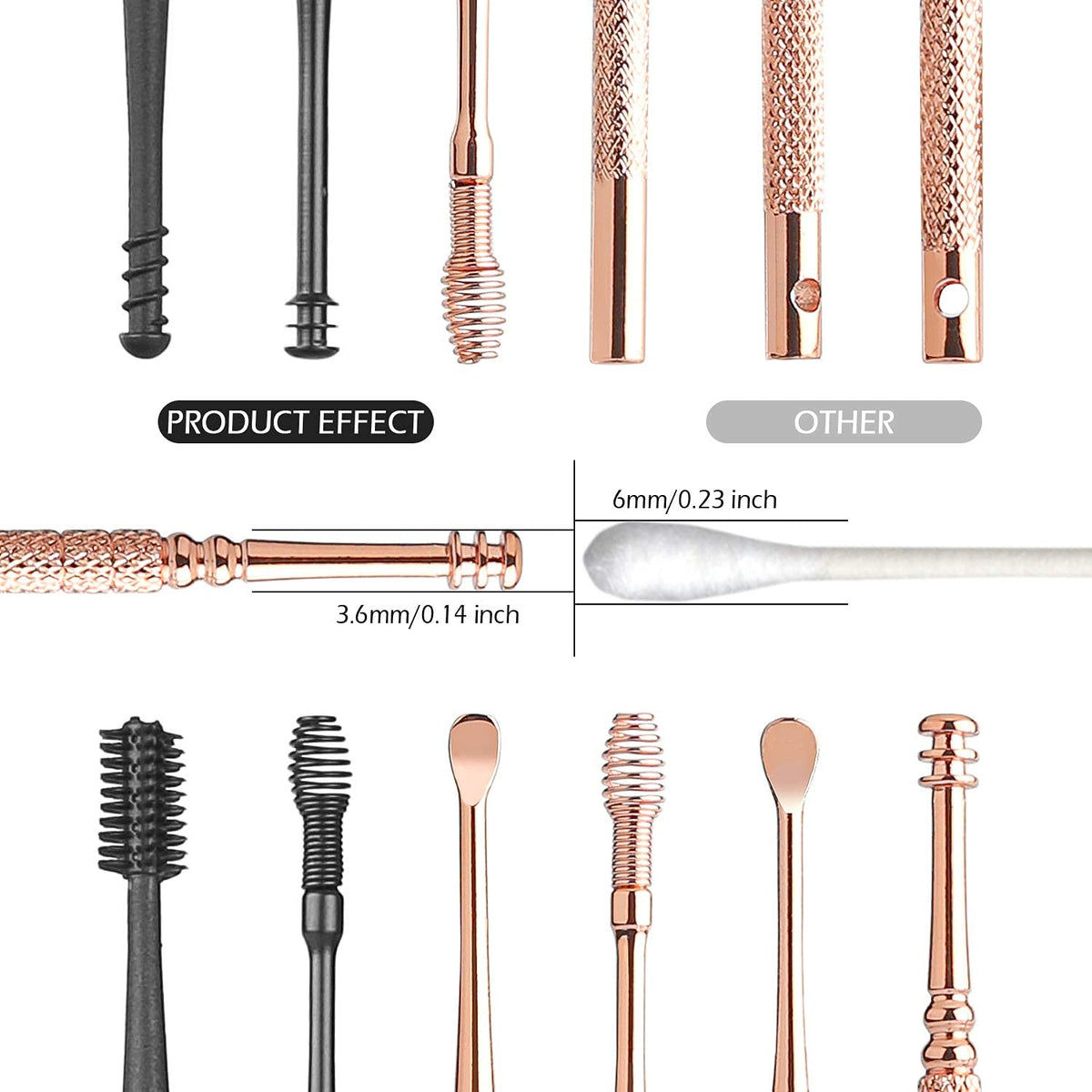 MAYCREATE Ear Wax Cleaner for Daily Ear Care with LED Light and 10PCS Stainless Steel Tools | Safe Anti Slip Design for Adults and Kids