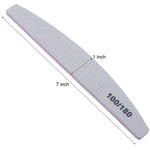 MAYCREATE Nail Files Buffers Kit 20pcs with Dual Sided 100 180 Grit for Manicure | Washable Emery Boards for Acrylic & Gel Nails