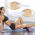 MAYCREATE Castor Oil Pack for Knee with Adjustable Elastic Strap and 26x16cm Cotton Pad | Reusable Wrap for Pain Relief