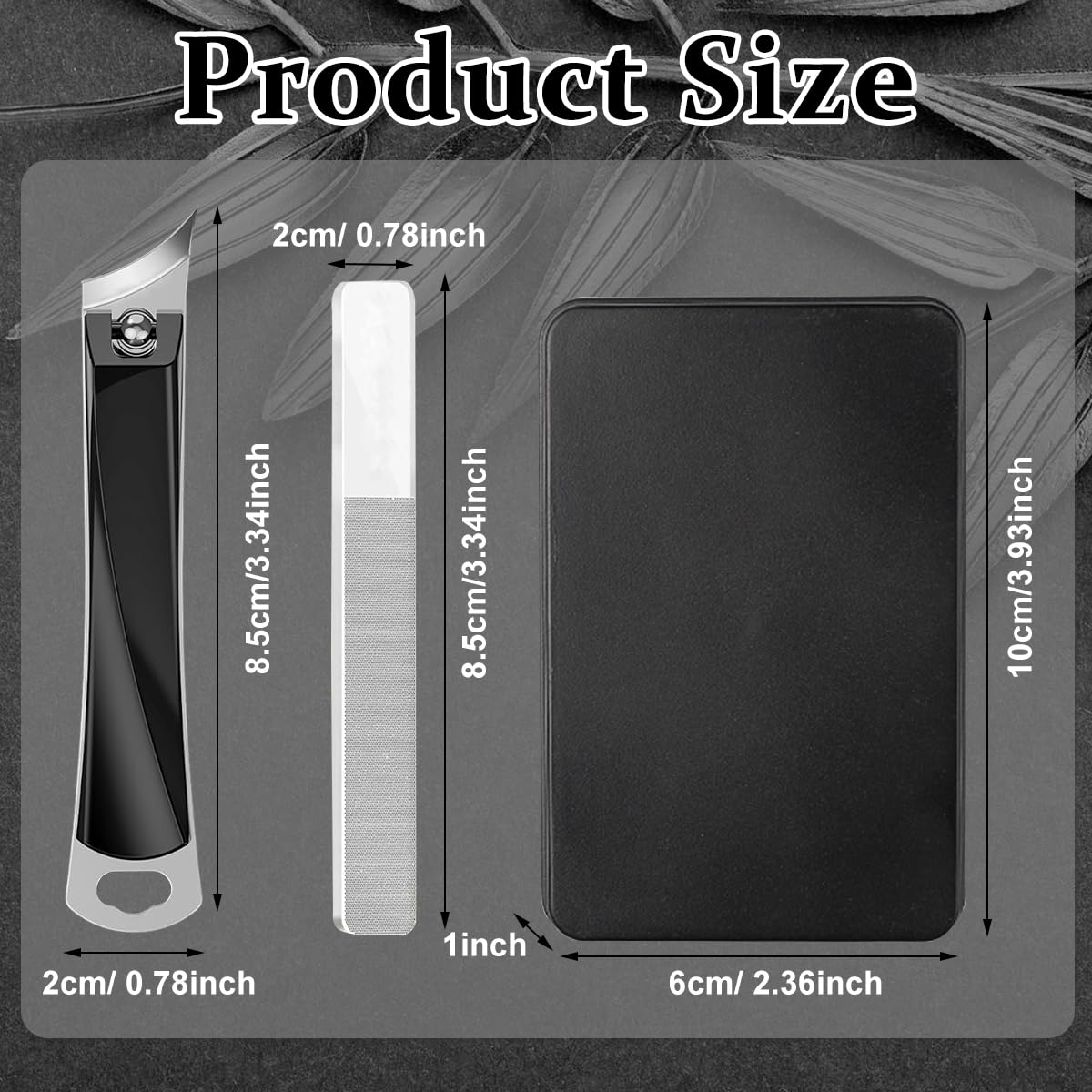 MAYCREATE 2pcs Slanted Nail Clipper Heavy Duty Stainless Steel Nail Clipper Portable Angled Nail Clipper for Fingernails Toenails No Splash Nail Clipper for Thick Toenails and Ingrown Nails