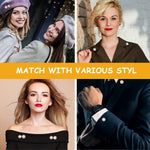 MAYCREATE 30 pcs Pearl Brooch Buttons Cover Up,Pins Mini Safety Shirt Buttons for Cardigan Saree Dress Hats,No Sew & Removable