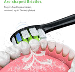 HANNEA Replacement Toothbrush Heads Compatible for Philips DiamondClean, 2020 Edition, Fit ProtectiveClean 4300 6100, EasyClean, Gum Health, HX6064 - Black Brush Head