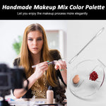 MAYCREATE Hand Makeup Spatula Mixing Palette Set for Artists with 4 Grid Acrylic Design | Includes Double Head Blender Stick