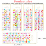 MAYCREATE Gem Rhinestones for Crafts with Self Adhesive Backing and 5 Sheet Multicolor Set | DIY Decor for Kids and Scrapbooking