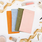 MAYCREATE Sunglasses Case for Travel with Squeeze Top Closure 9×18 cm PU Leather | 4 Pack