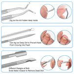 MAYCREATE Nail Clipper Pedicure Kit for Thick Nails with Spring Loaded Clipper and 10pcs Stainless Steel Tools | Travel Storage Case