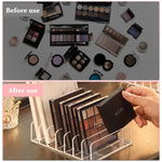 Maycreate Acrylic Eyeshadow Palette Organizer with 7 Compartments 60x41x55cm | Transparent Makeup Storage Holder
