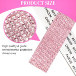 MAYCREATE Self Adhesive Crystal Rhinestone Ribbon for DIY Crafts featuring Pink Resin Bling | Easy Peel Decoration for Weddings and Gifts