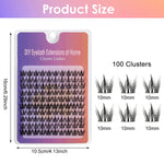 MAYCREATE Wispy Lash Clusters 100PCS for DIY Extensions with V Shaped Design | Soft Synthetic Fiber