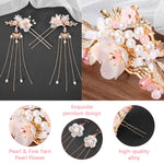 MAYCREATE Hair Accessories Set for Women with 5 Floral Pearl Pieces | Elegant Gift Choice