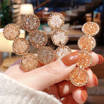 MAYCREATE Rhinestone Hair Clips for Daily Wear featuring Non Slip Acrylic Design | 4 Pcs Set