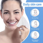 MAYCREATE Disposable Towels for Face and Skin Care 142 Count with Hanging Loop | 100% Cotton