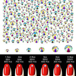 MAYCREATE Nail Art Kit Flat Back AB Crystal Rhinestones and Clear Crystal Rhinestones with Pick Up Tweezer and Rhinestone Picker Dotting Pen(1500 PCS, 6 Sizes)