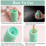 MAYCREATE 3Pcs Airless Pump Bottle Empty 30Ml Travel Pouch Spray Bottles With Lid, Macaron Color Refillable Travel Bottle Container Dispenser For Hair Sprays, Liquid, 4 Cms, Multi