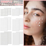 MAYCREATE® 1980PCS Pearl Stickers for Art and Craft Self-Adhesive Faux Pearls Gems for Hair Face Eye Nail Makeup DIY Assorted Sizes