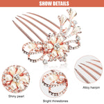 MAYCREATE Comb Hair Pins Faux Pearl Hair Clip for Women Fancy Crystal Bridal Hair Bun Accessories For Women Girls Side Hairpins Comb Clips For Hair Gift Multi