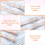MAYCREATE Bra Straps for Women with Non Slip Lace Flower Design 15.55 in Adjustable Length | 3 Pairs