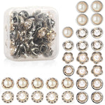 MAYCREATE 30 pcs Pearl Brooch Buttons Cover Up,Pins Mini Safety Shirt Buttons for Cardigan Saree Dress Hats,No Sew & Removable