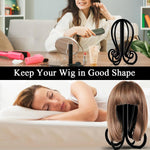 MAYCREATE Wig Stands for Wigs and Hats featuring Octopus-Shaped 4-Foot Base | 8.7x11.7 in Plastic