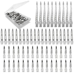 MAYCREATE 60Pcs Styling Hair Clips, Duckbill Long Hair Clips, Silver Metal Duck Billed Hair Clips for Women Styling Sectioning, Pin Curl Clips for Hair, Alligator Roller Clip with Storage Box