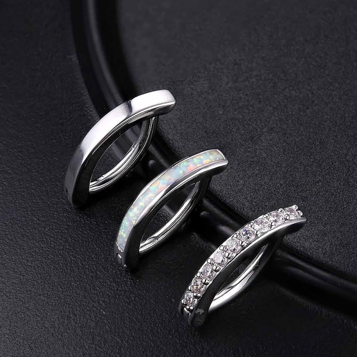 MAYCREATE 3pcs Belly Button Ring Silver Belly Button Ring Creative Navel Rings for Women Girls Navel Rings Body Piercing Fancy Belly Piercing Jewelry