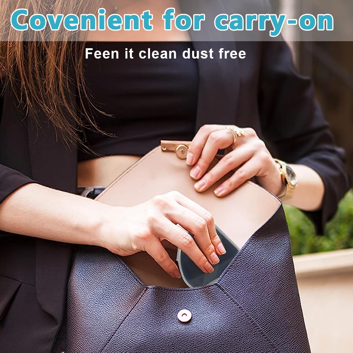 MAYCREATE 4pcs Triangle Powder Puff Makeup Sponge Puff with Case, Soft Cosmetic Face Makeup Puff for Loose Powder - Reusable, Skin-Friendly, Wet and Dry Use (Black)