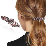 MAYCREATE Spring Hair Clip for Women Stylish Rhinestone Hairpin Hair Barrettes French Crystal Flower Hair Pin Decorative Hair Accessories for Women Girls Gift