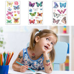 MAYCREATE 10 Sheet Butterfly Tattoo Sticker, Temporary Sticker for Face Arm, Waterproof Temporary Tattoos for Birthday Parties, Group Activities, Party Tattoo Sticker