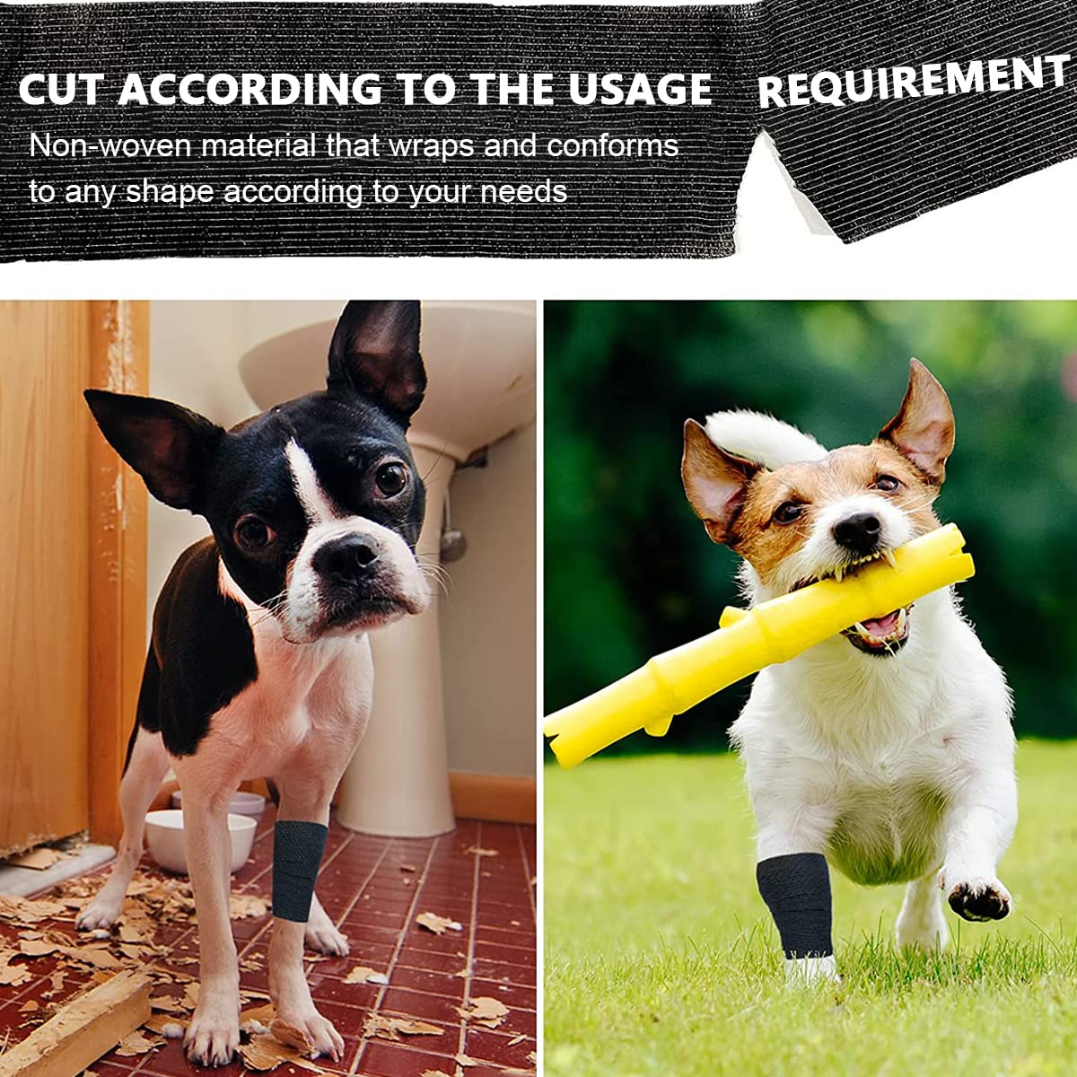 MAYCREATE 6 Roll Crepe Bandage Self Adhesive Crepe Bandage Elastic Strethy Crepe Bandage for Tattoo Grip Cover Small Wound Cohesive Tape Wrap Crepe Bandage Medical Tape Bandage Tape