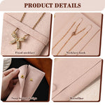 MAYCREATE Jewellery Organiser Pouch for Travel with Snap Closure 22×6.5cm Pink PU | Gift for Women