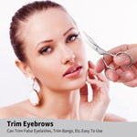 MAYCREATE Small Grooming Scissors for Nose Ear and Eyebrow Hair with Stainless Steel Tip