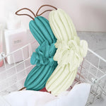 MAYCREATE Bath Shower Loofah Sponge 2 Pack with Dual Rope Handles 24–100 cm | Navy and Green Exfoliating Back Scrubber for Women and Men