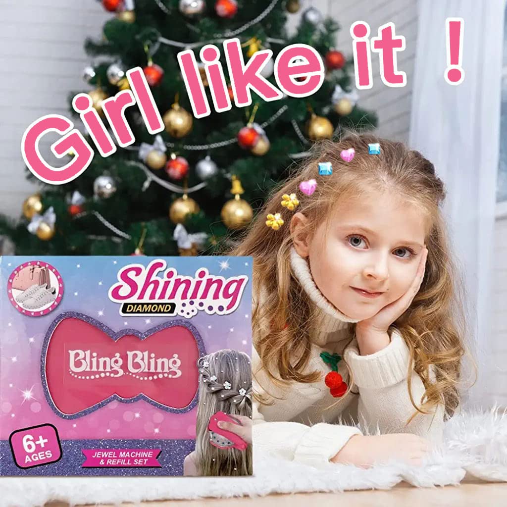 MAYCREATE Hair Gem Stapler for Quick Party Styling with 180 pcs Rhinestone Kit | Easy Hair Decor for Girls and Women