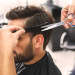 MAYCREATE Scissors for Hair Cutting Kit Professional Hair Dressing Scissors Barber Salon with Storage Case, Hair Cutting Thinning Scissors Full Set for Men Women Adult Kids