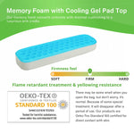 MAYCREATE Chair Armrest Pads for Office and Gaming Chair 25×7.5×3cm with Cooling Gel | Memory Foam Elbow Cushion