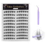 MAYCREATE Self Adhesive Eyelashes Kit 120 pcs for Easy DIY Use with Pre Glued Clusters 11–13mm