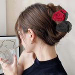 MAYCREATE Hair Clips for Women with Secure Spring-Loaded Hold and 1.57 in Size | Lightweight Acrylic Floral Claw Set
