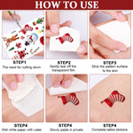 MAYCREATE Christmas Tattoo Sticker for Party Makeup with 10 Sheets Safe Waterproof Design