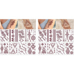 MAYCREATE Henna Temporary Tattoo Sticker for Women with 8 Sheets Waterproof Brown Designs | Easy Application and Lasts 5–7 Days