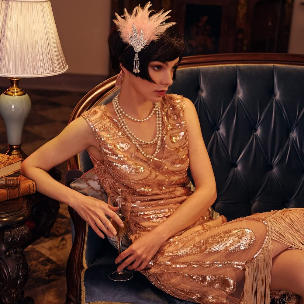 MAYCREATE Pearl Necklace Jewelry for Women Stylish Elegant Three Strand Necklace Jewelry Shinning Faux Pearl Party Long Choker Necklace Jewelry Gift for Women & Girl, 59 inch (White)