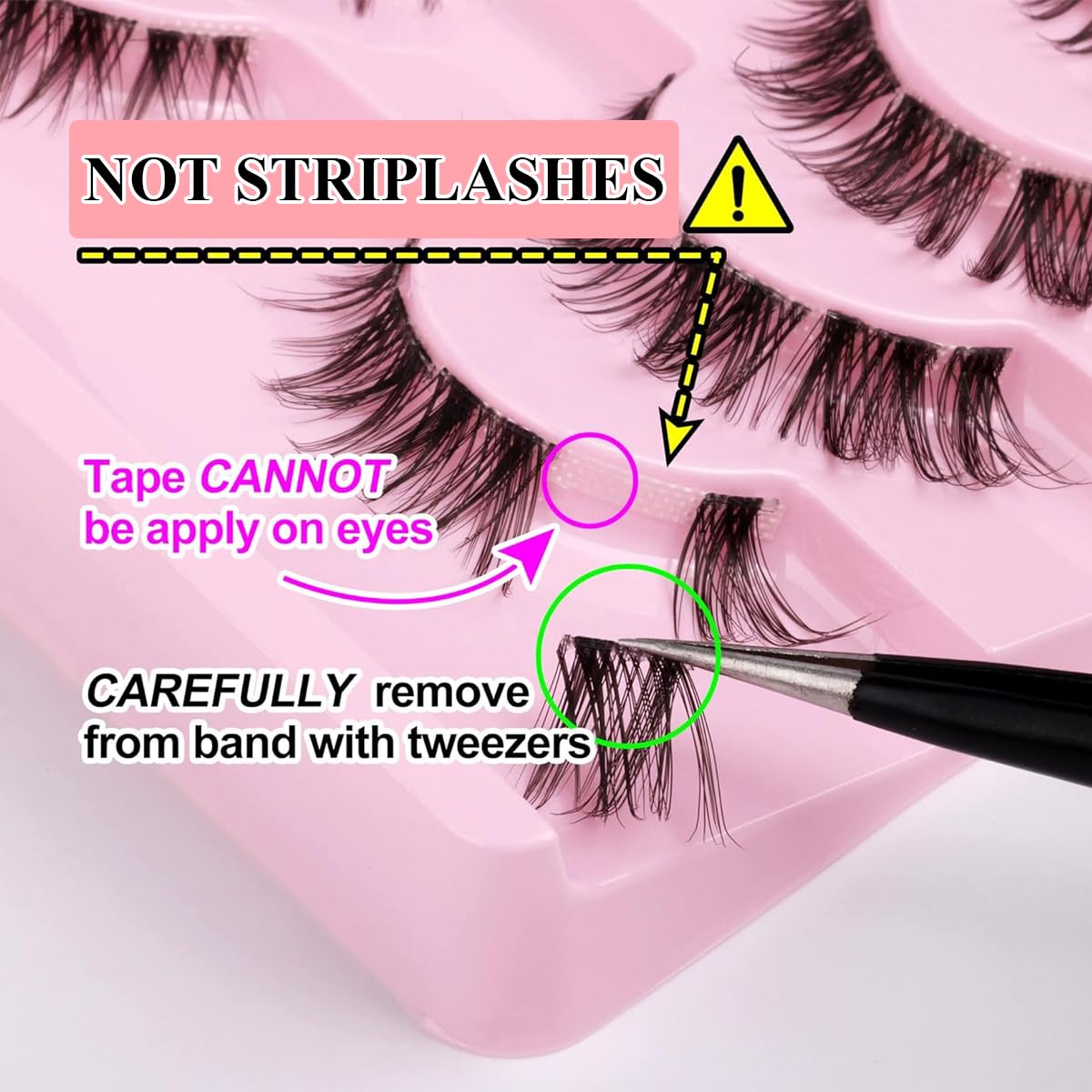 MAYCREATE 80PCS Fluffy Cluster Lashes Natural Strips, Eyelash Extension DIY Lash Clusters Wispy Individual Lashes Eyelash Clusters D Curl Lash Extension Cluster Eyelashes, Style A
