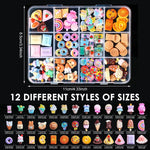 MAYCREATE Colorful Rhinestones Nail Art Charms for DIY Manicure with Flat Back Design | 3D Pearl and Crystal Decorations