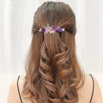 MAYCREATE Hair Clips for Women with Rhinestone Floral Design 6PCS Alloy Set | Retro Style