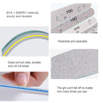 MAYCREATE 6pcs Nail Files Set for Manicure, Nail Buffer Files Block Coarse Washable Nail Polisher Double Sided Nail Shaper Emery Boards for Acrylic & Natural Nails 100/150/180/220/240/280/1000/4000 Grid