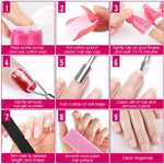 MAYCREATE Gel Nail Polish Remover Kit with Nail Clips, Cuticle Pusher and Cutter, Nail Files and Nail Buffer Tools Set for Home/Salon Nail Art Remover Supplies Nail Care Kit