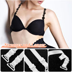 MAYCREATE 3 Pairs Bra Straps for Women, Stretchy Flower Lace Bra Strap, Adjustable Slim Underwear Strap, Replacement Shoulder Detachable Bra Straps for Strapless Dress Multicolour