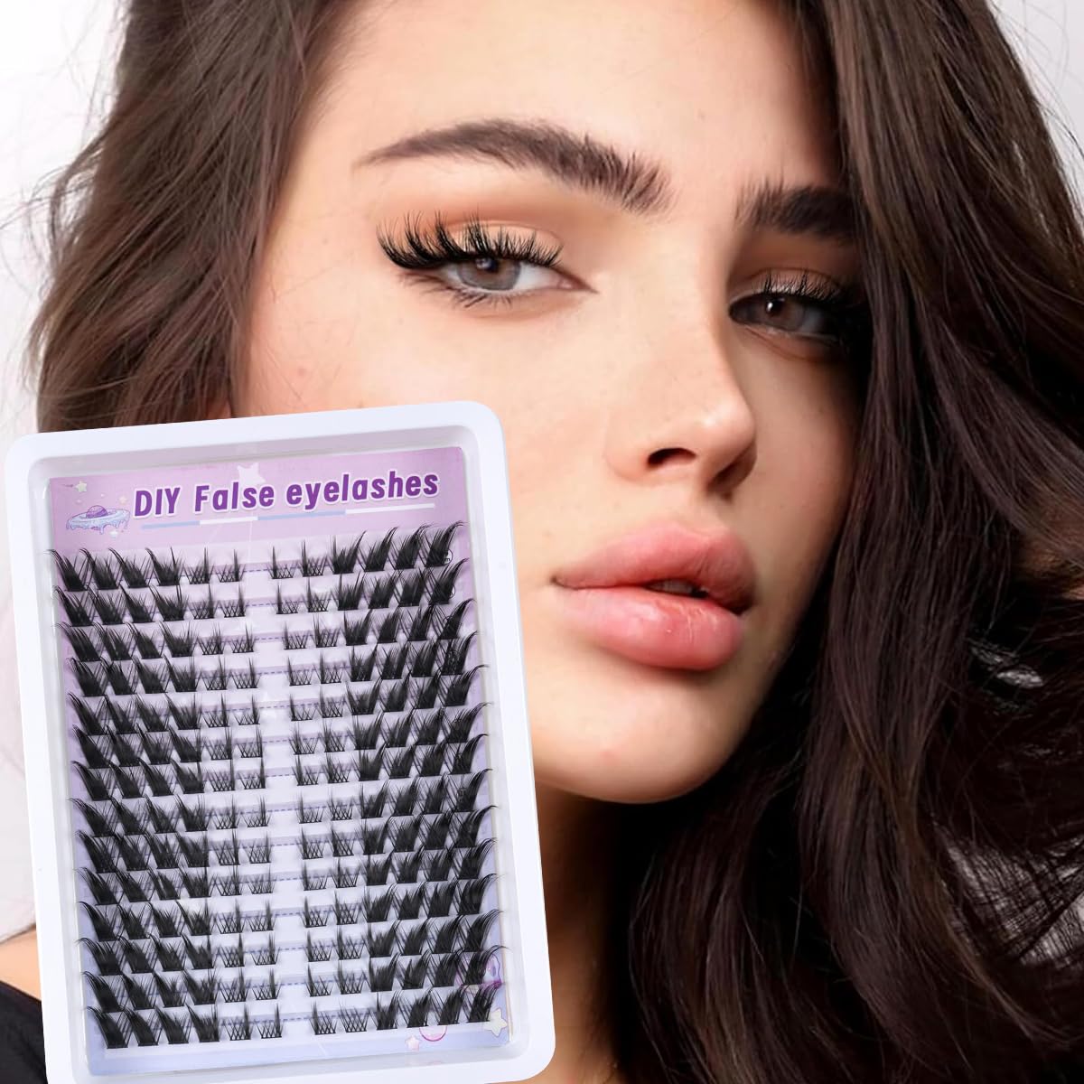 MAYCREATE Cat Eyelash Clusters for DIY Makeup with Fluffy Winged Style and 14 Rolls Supply