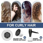 MAYCREATE Universal Hair Diffuser for Curly and Wavy Hair with Rotary Lock 1.37–3.15 in Nozzle | Heat-Resistant PC Material for Frizz-Free Drying