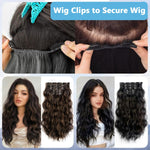 MAYCREATE 10Pcs Chunni Clips with Safety Pins, Snap-on Dupatta Pin Hijab Pins Stainless Steel Wig Clips for Headscarf or Hair Extensions - Black